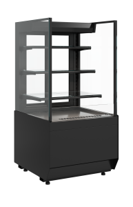 Витрина кондитерская Carboma KC70 VM 0,6-2 STANDARD 9005 (открытая, прямая боковина, версия 2.0)