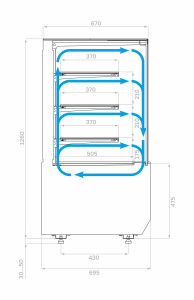 Витрина кондитерская Carboma KC70 VV 0,9-1 STANDARD 9005 (версия 2.0)