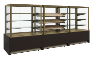 Витрина кондитерская Carboma KC70 VH 1,3-1 LIGHT Chocolate 0102-0109 (ВХСв-1,3д Cube)