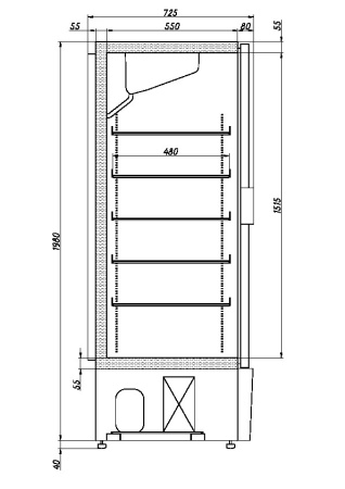 Шкаф морозильный Ариада Рапсодия R700LX